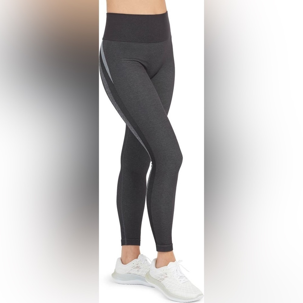 Spanx Seamless Track Stripe Leggings in Graphite Dust - Size XS, New with tags - Picture 2 of 9
